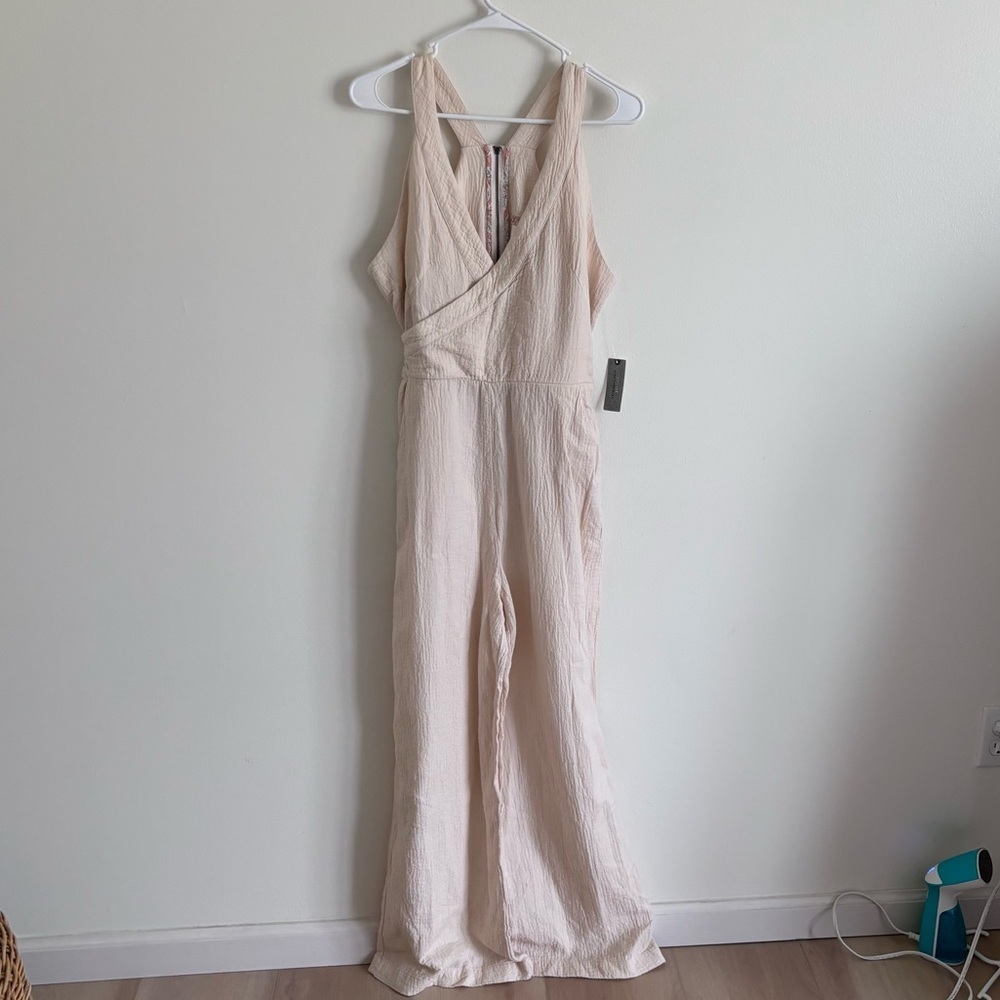 Anthropologie Demi Textured Jumpsuit NWT size 12P - Picture 4 of 7